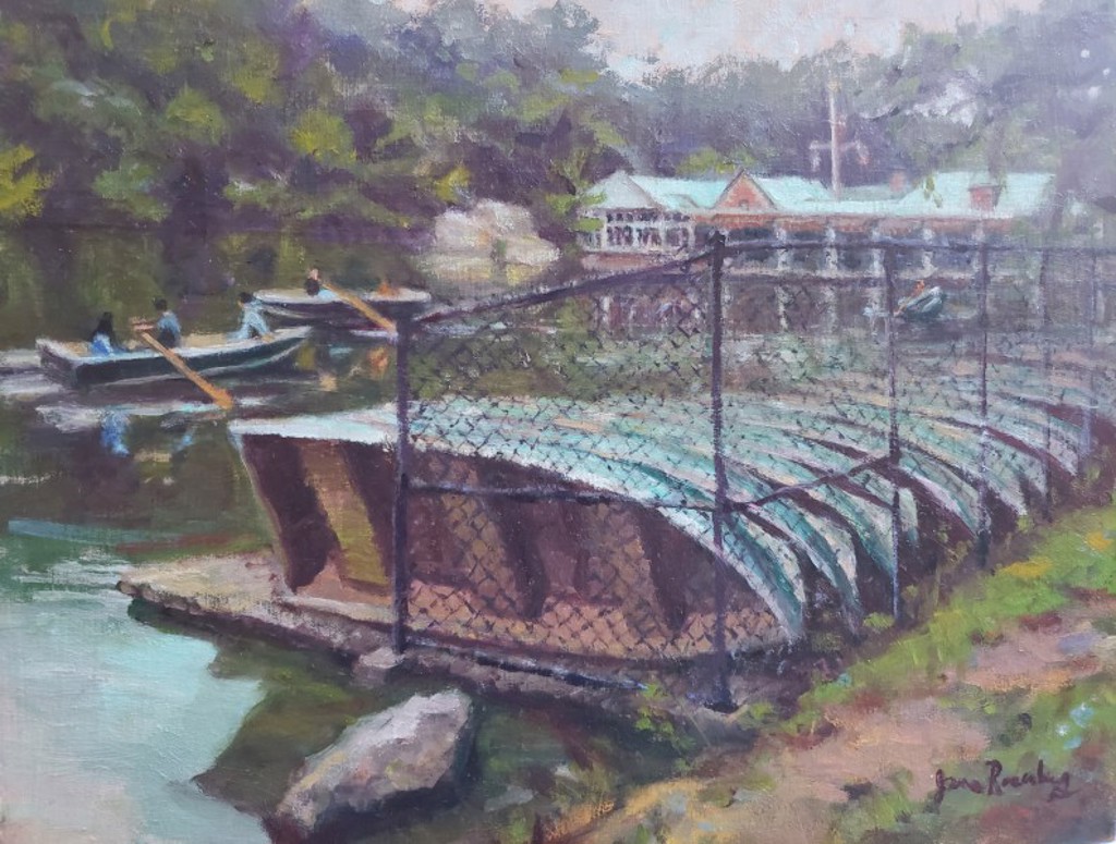 Rowboats in Central Park by Jane Rosenberg