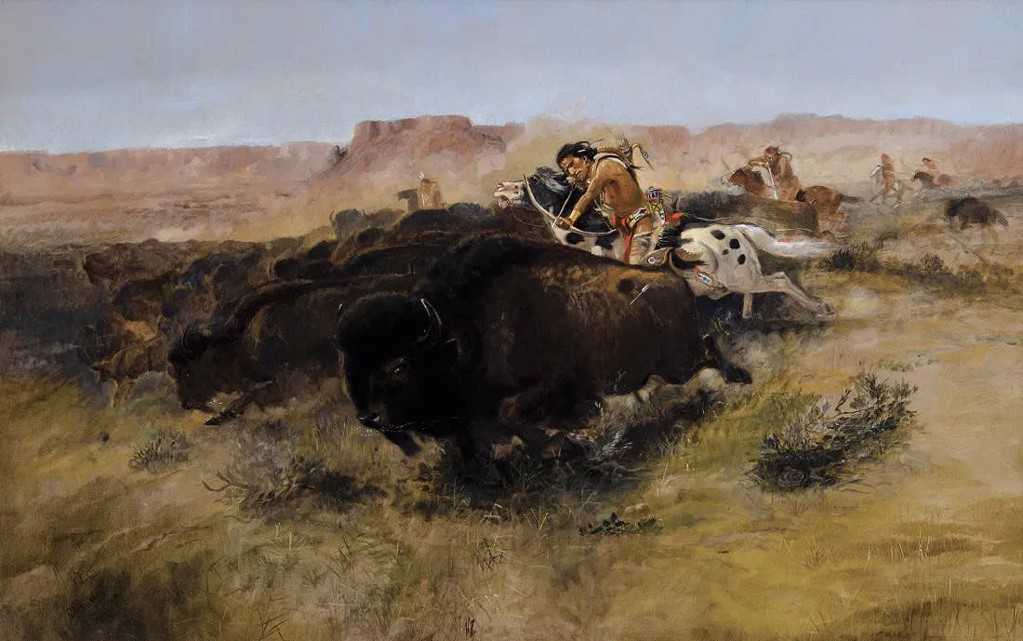 BUFFALO HUNT #7 by Charles M. Russell [1864-1926] | Montana Trails