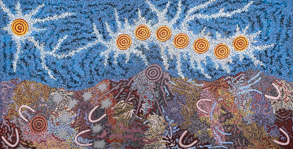 Grandmother's Country & Seven Sisters Dreaming by Gabriella Possum Nungurrayi