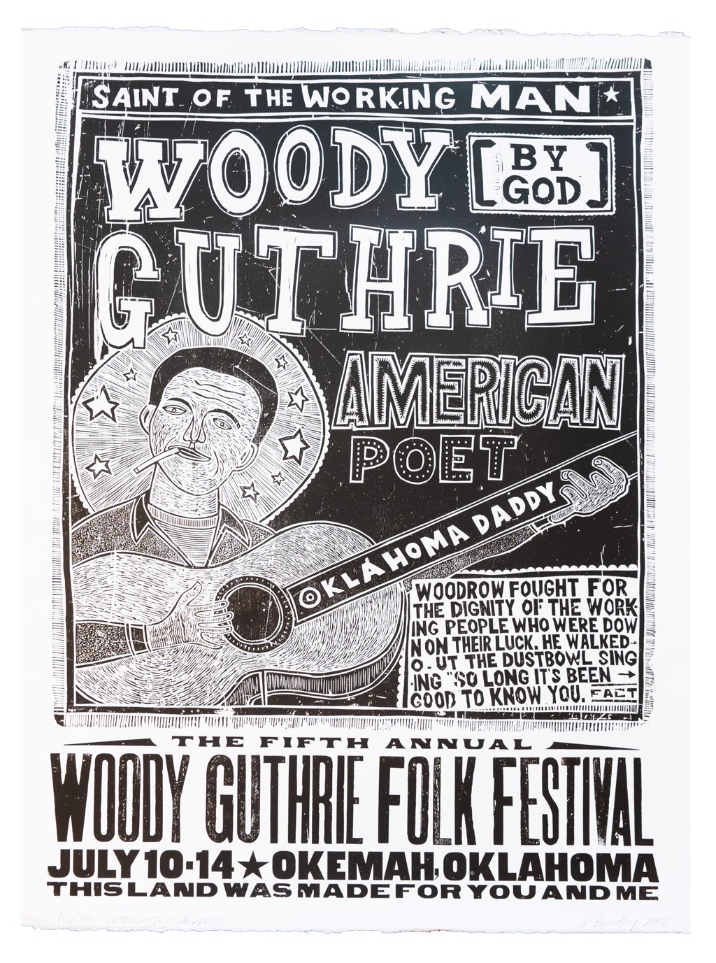 Woody Guthrie by Kevin Bradley | Chauvet Arts