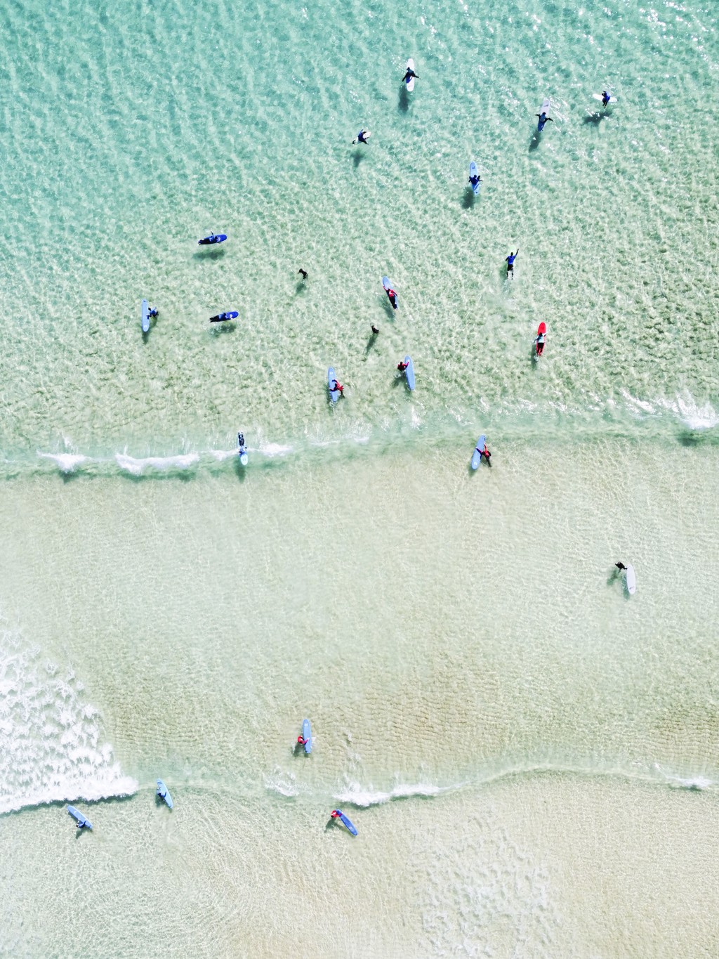 Triptych (Surfer) 2 of 3 - Multiple Sizes Available Upon Request- Aerial Scapes Edition of 5 by Raffaele Ferrari