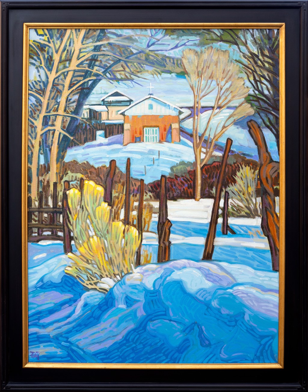 Placitas Church in Winter by Brad Price