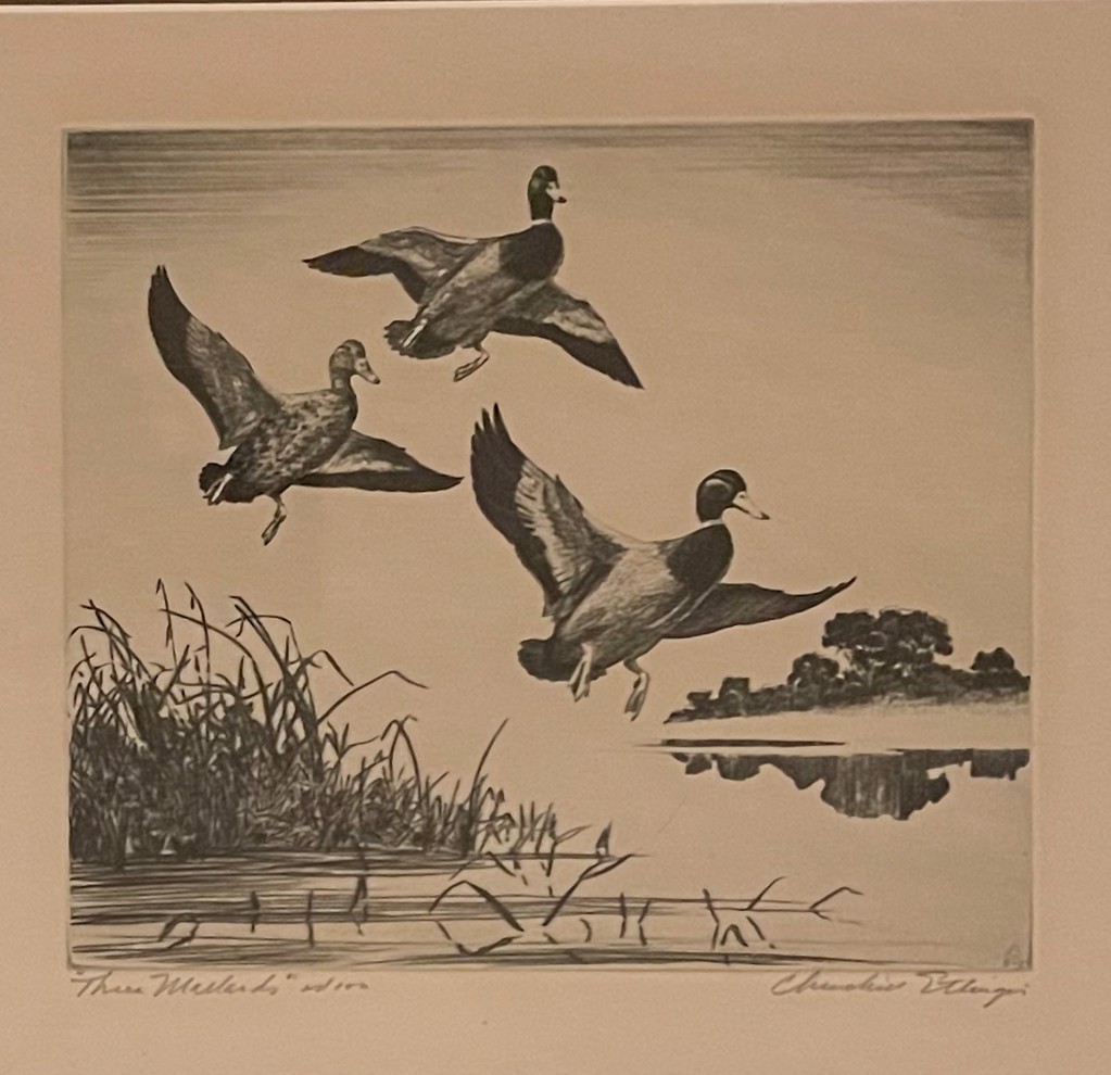 Three Mallards by Churchill Ettinger