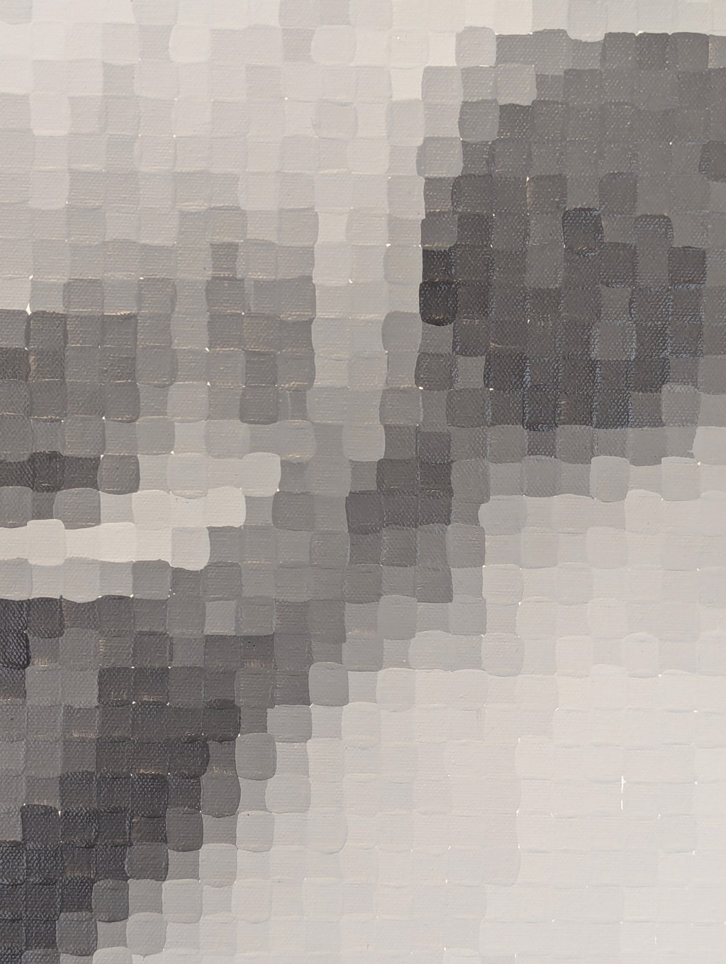 "Marilyn Monroe Smile" Contemporary Pop Art Inspired Pixelated Portrait Painting by Francisco Vital
