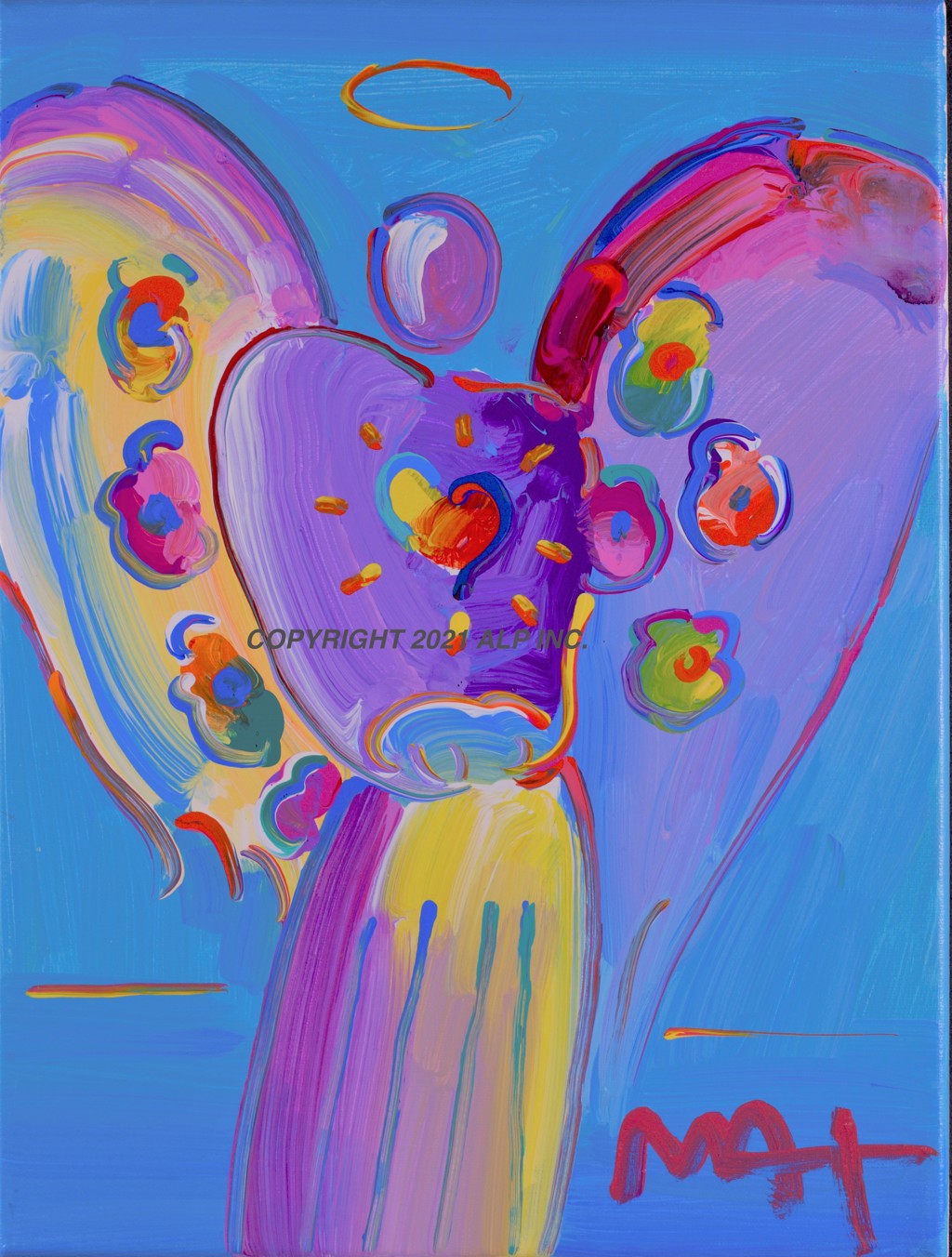 Angel with Heart by Peter Max | Onessimo Fine Art