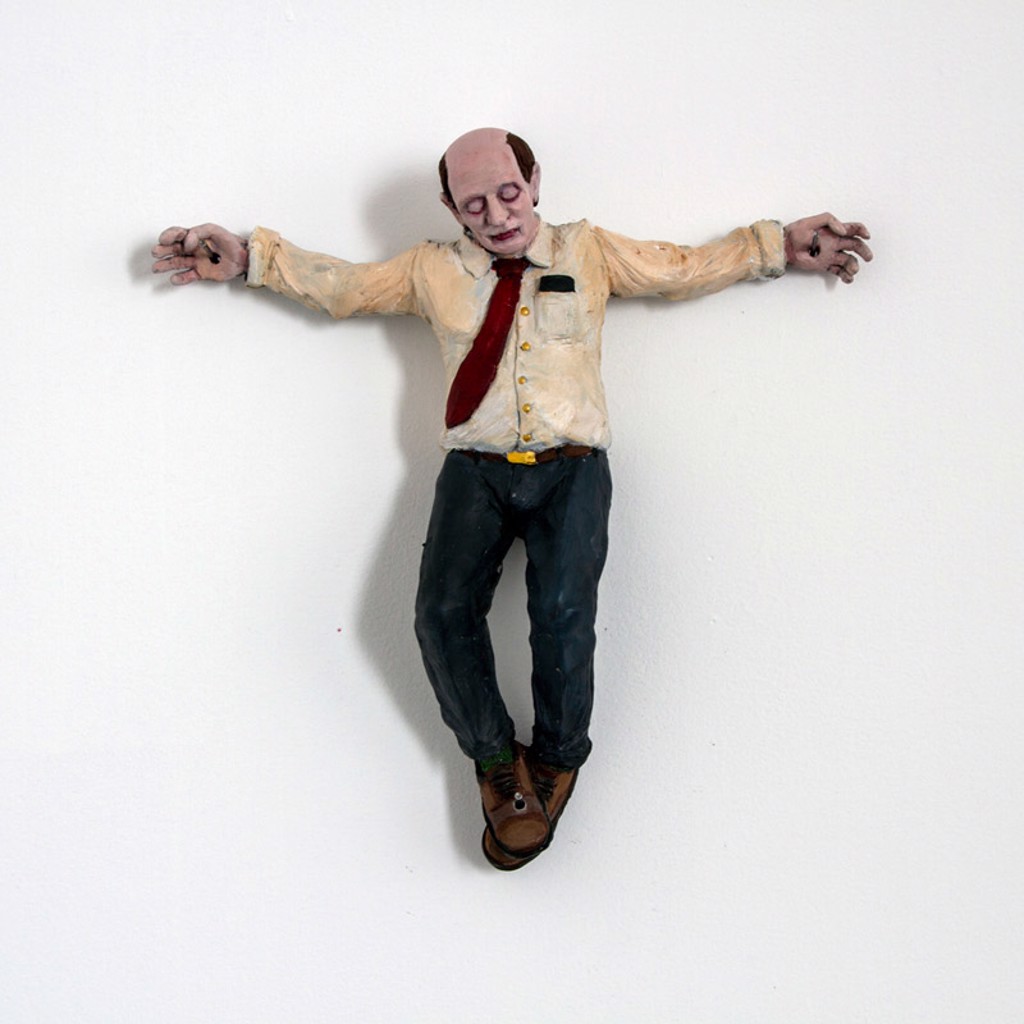 Aucun service réseau by Isaac Cordal Aucun service réseau by Isaac Cordal
