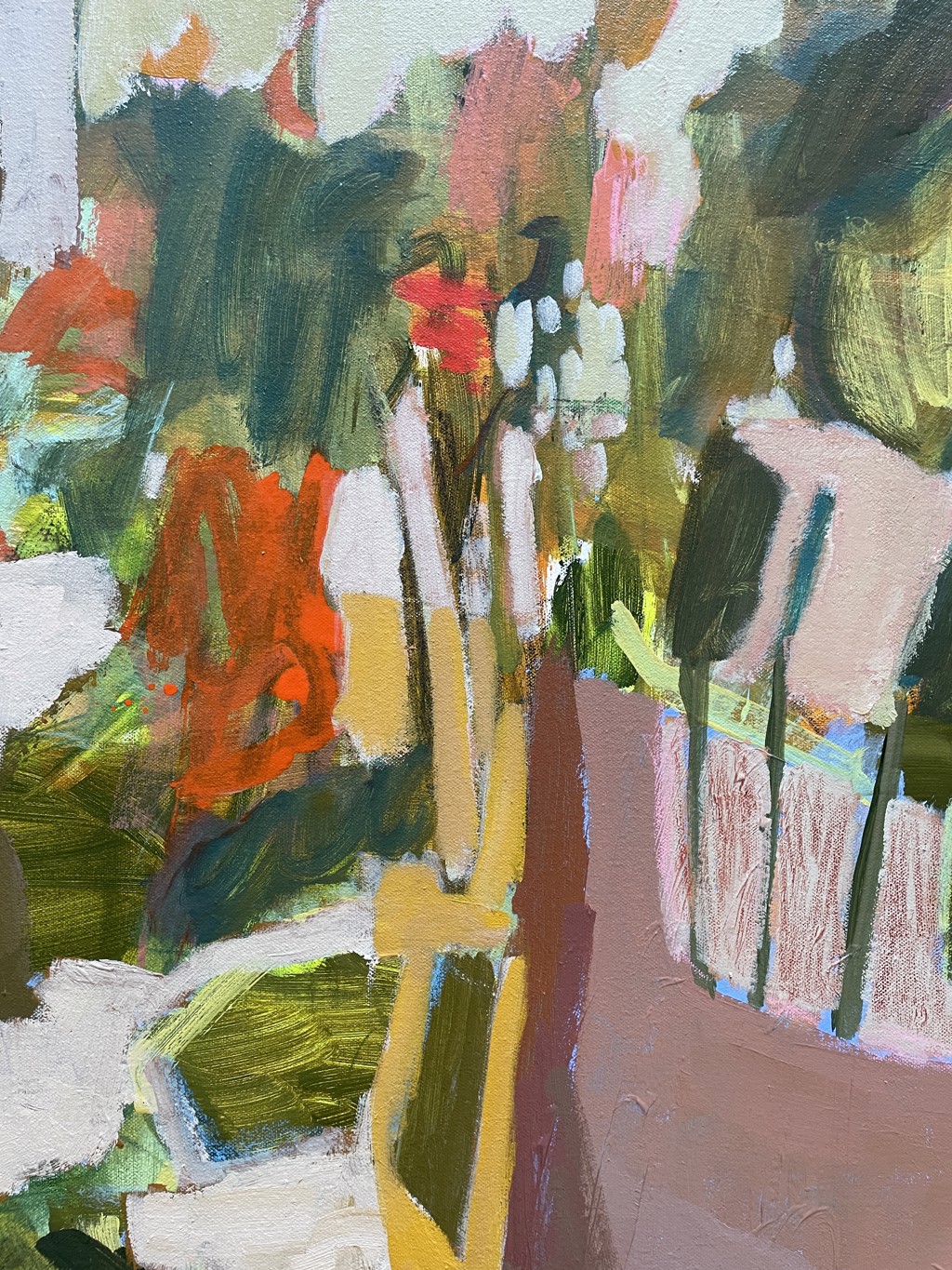 Flowers with Table and Chair by Rachael Van Dyke