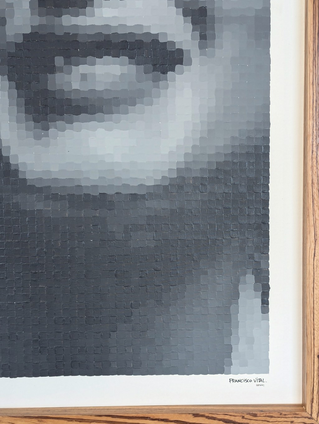 "Marilyn Monroe Smile" Contemporary Pop Art Inspired Pixelated Portrait Painting by Francisco Vital
