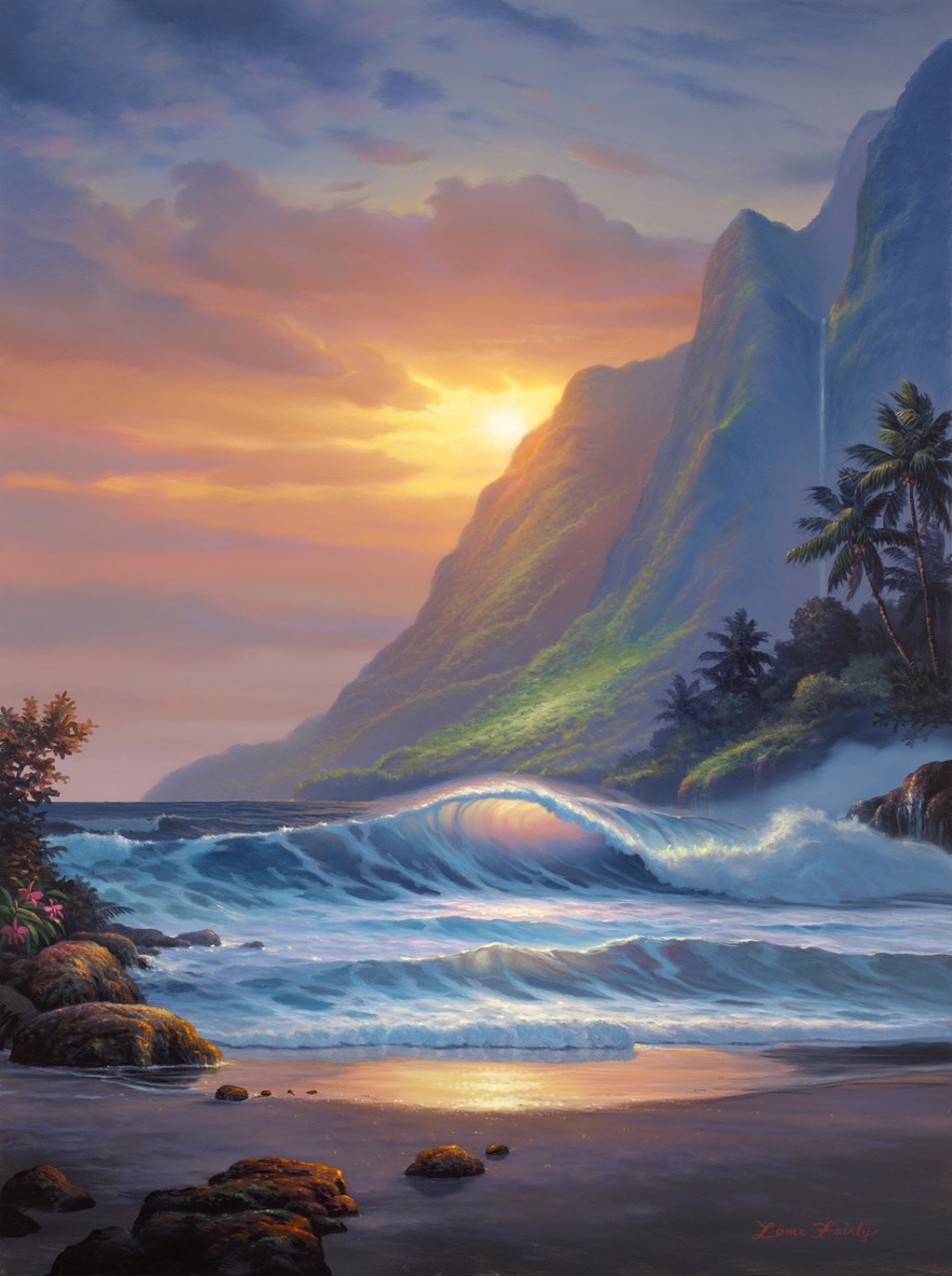Warmth of Aloha - 24 x 18 , 12x16 by Lance Fairly | Island Art