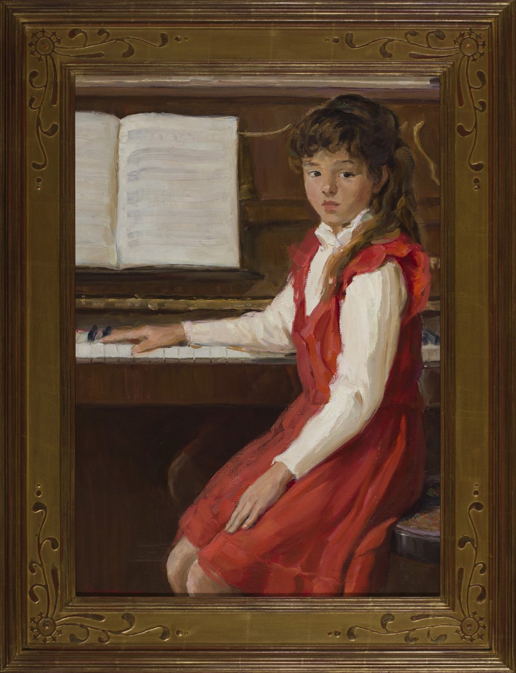 Girl at a Piano by Vasili Kuklin