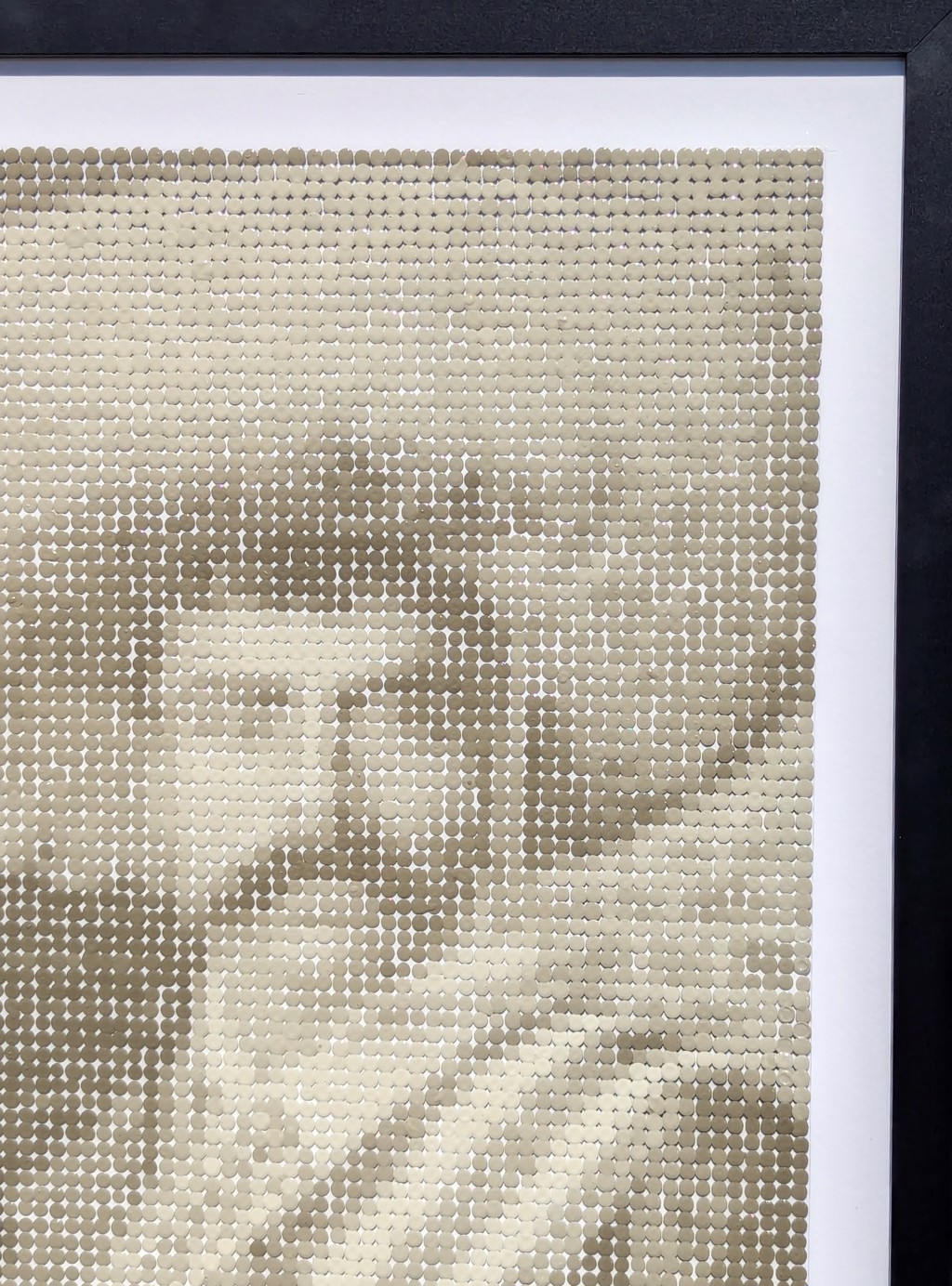"Viva Zapata" Contemporary Black & Tan Mexican Revolutionary Pixelated Portrait by Francisco Vital