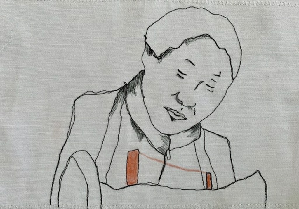 Lady Sewing by Natalia Schonowski