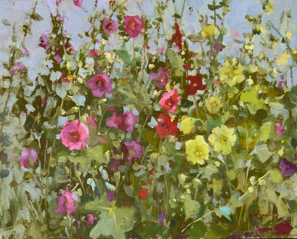 Hollyhocks by Lori Putnam, AIS & OPAM