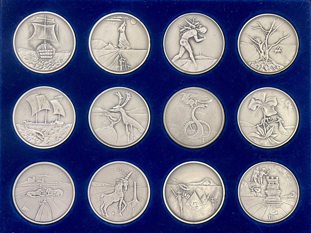 12 Tribes of Israel 12 medallion set with 12 prints and Box #2965