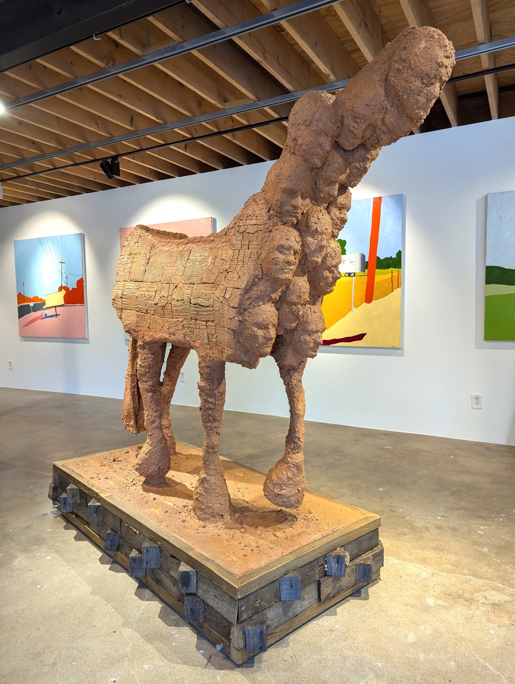 “Renacer” Contemporary Large Scale Mixed Media Surrealistic Horse Sculpture by Bernardo Infante
