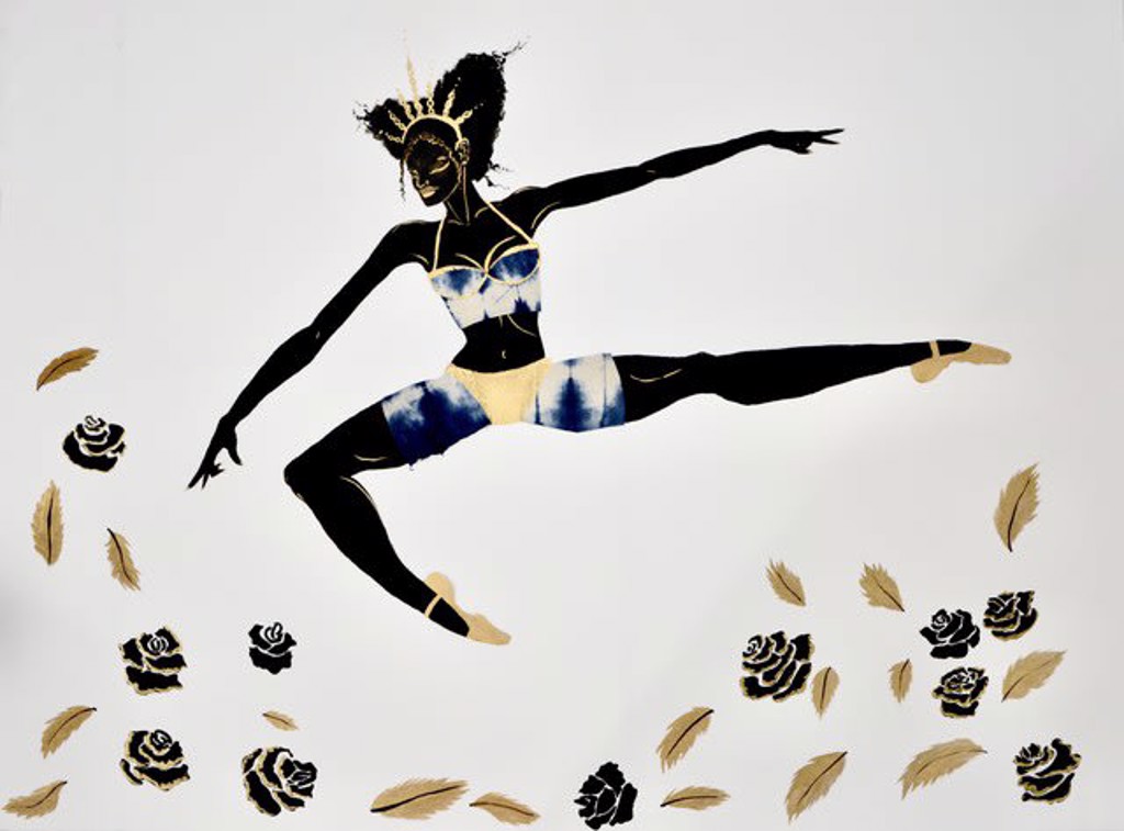 Black Figure: Leaping Dancer by Laetitia Adam-Rabel