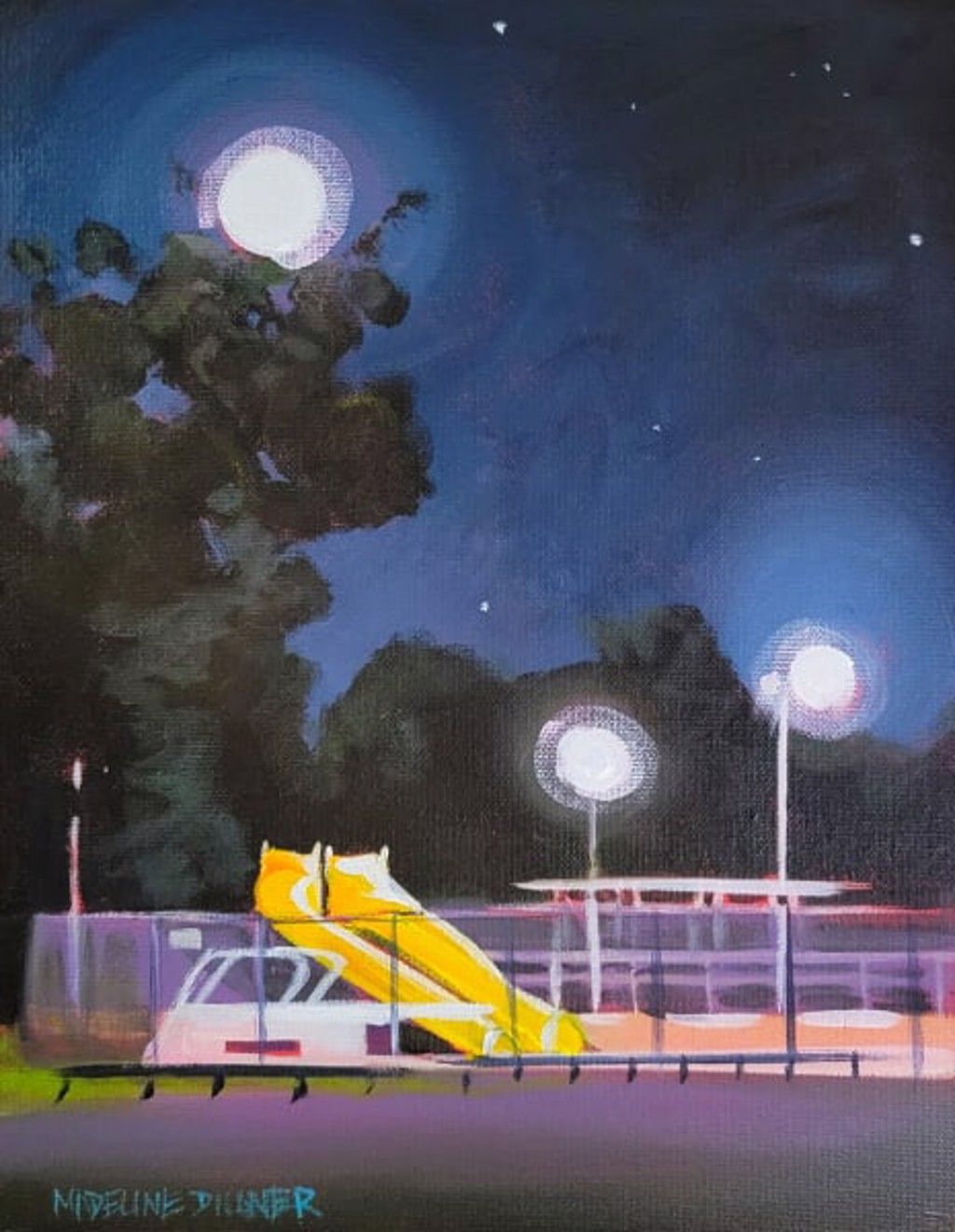 After Hours at the Wynnewood Pool Print (4x6) by Madeline Dillner