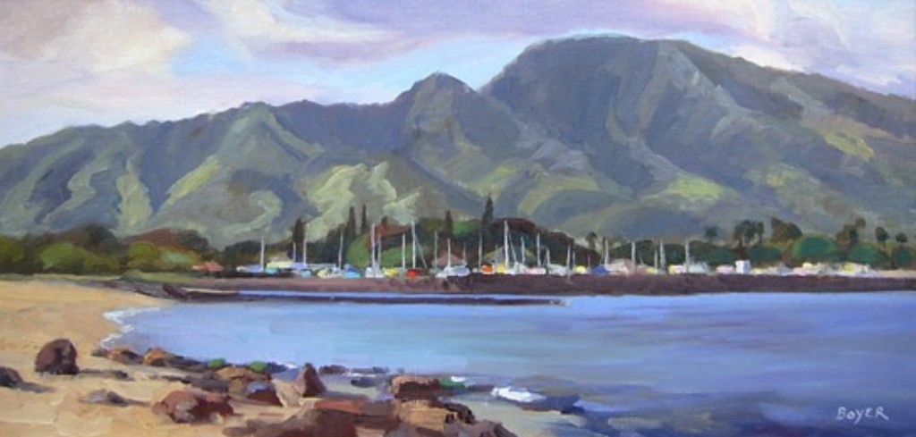 Mount Kaʻala & Harbor by Lynne Boyer | Sunshine Arts Gallery