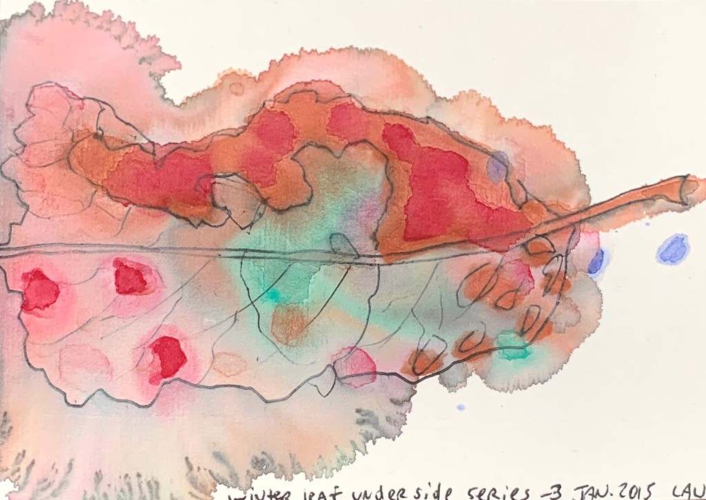 Winter Leaf Underside series 3 by Alan Lau | Small Works