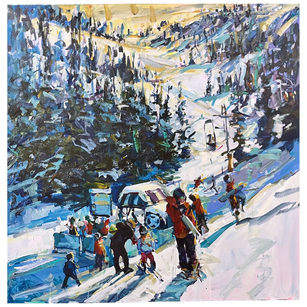Carl Ortman Original Painting - Painted Live at Mammoth Mountain