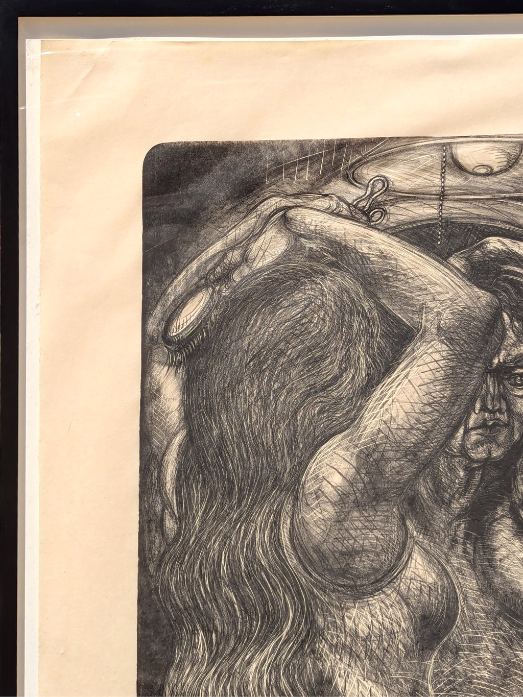 "Abuela" Modern Black and White Figurative Nude Lithograph Ed 5/100 by Luis Jimenez