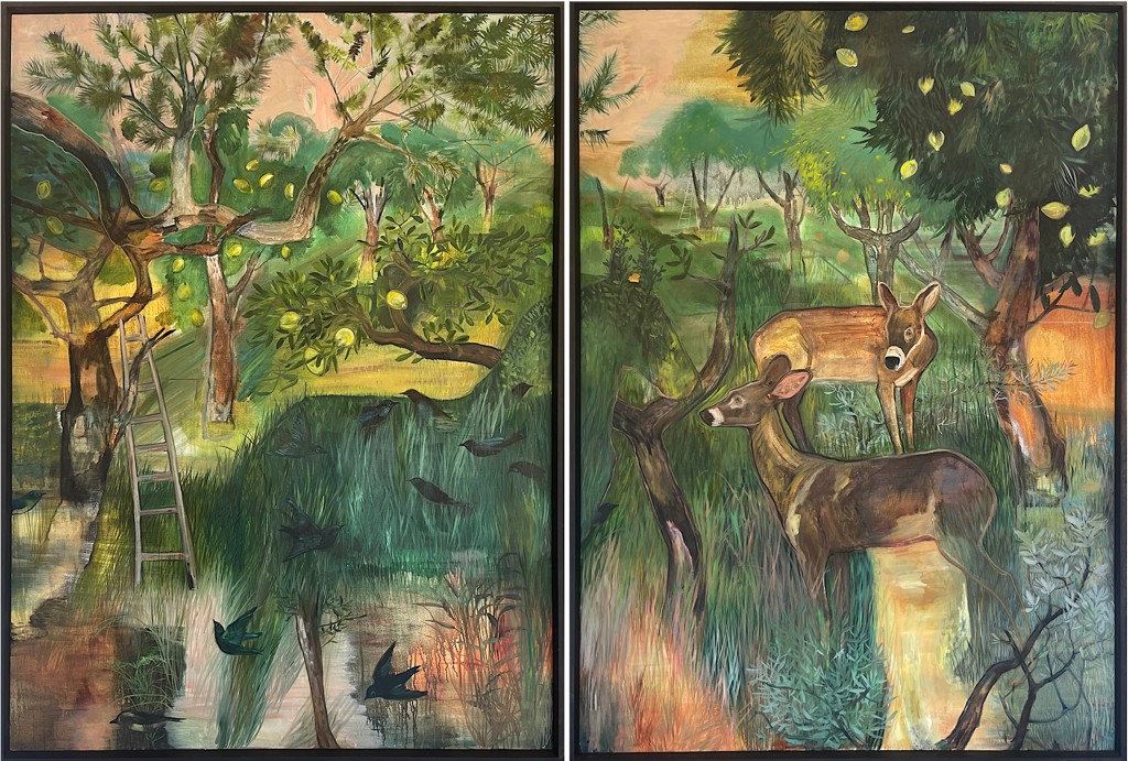 Lemon Grove | An Italian Topiary diptych by Diane Kilgore Condon