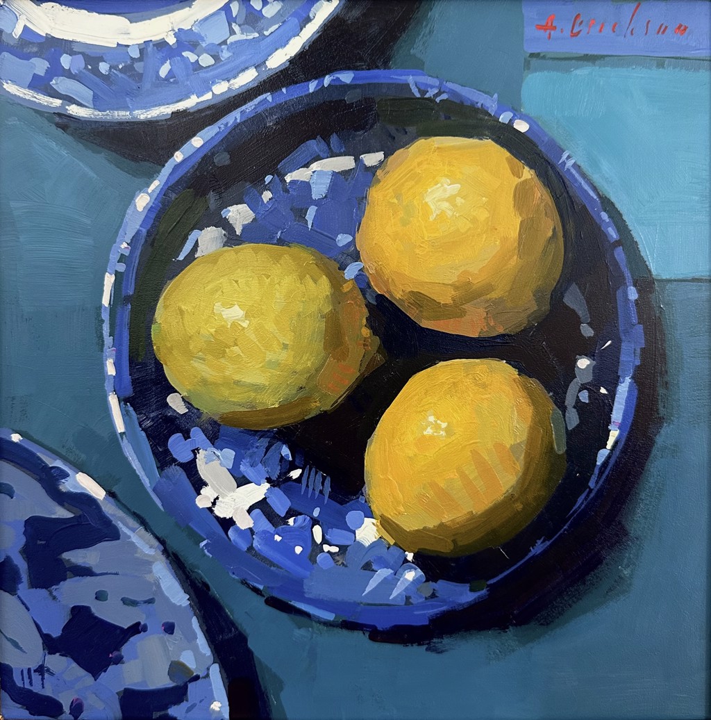 Lemons and Blue Willow Plates by Aimee Erickson, OPA, AIS | Meyer