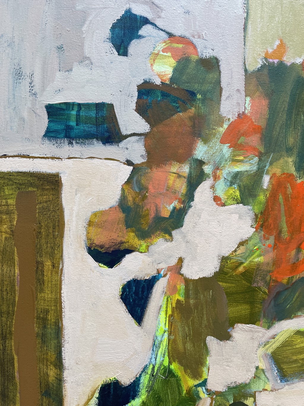 Flowers with Table and Chair by Rachael Van Dyke