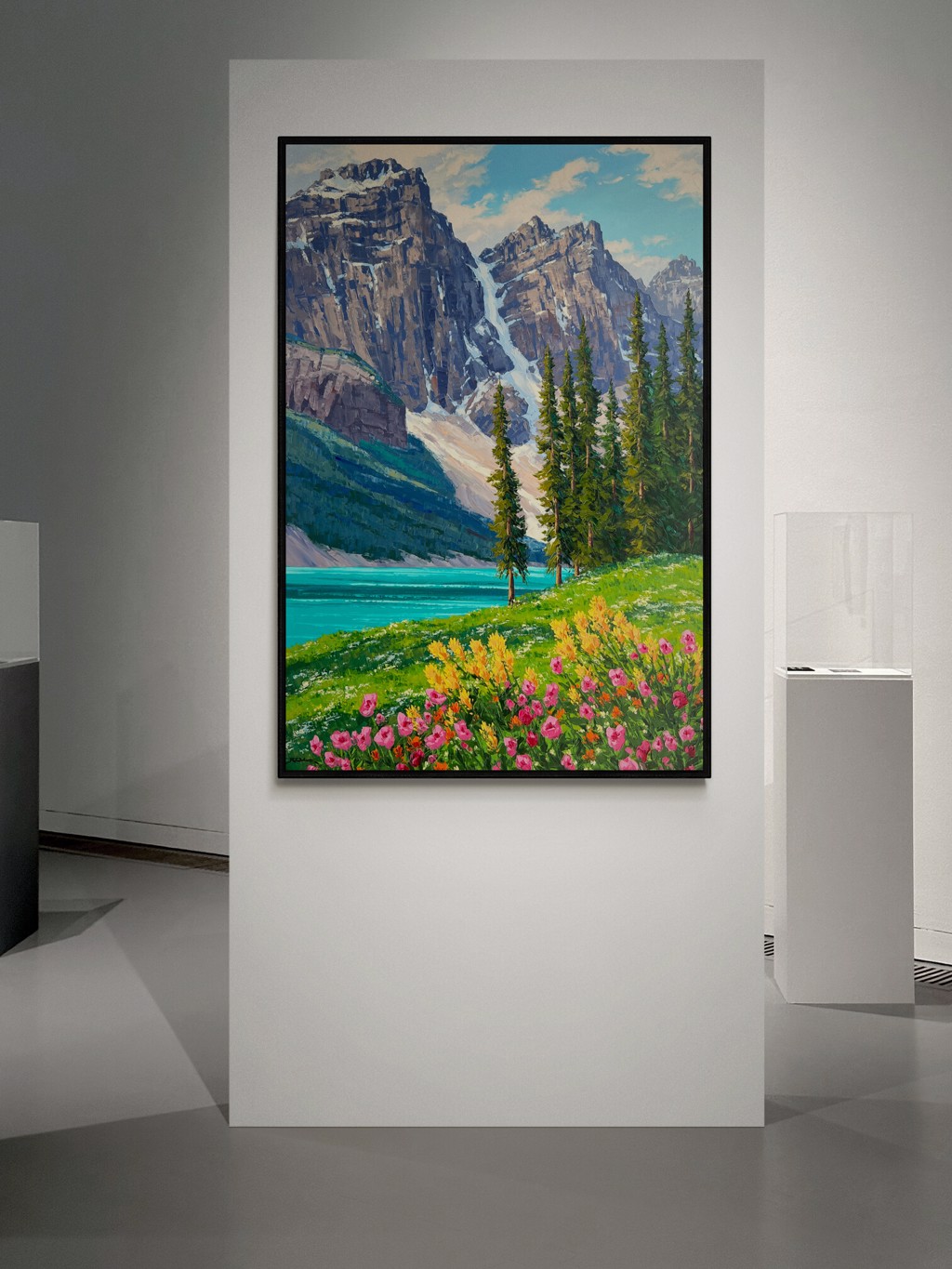 絵画　【Mountain Mosaic】　ロバート・A・ティノ Moraine Lake Garden by Robert E Wood | Mountain Galleries