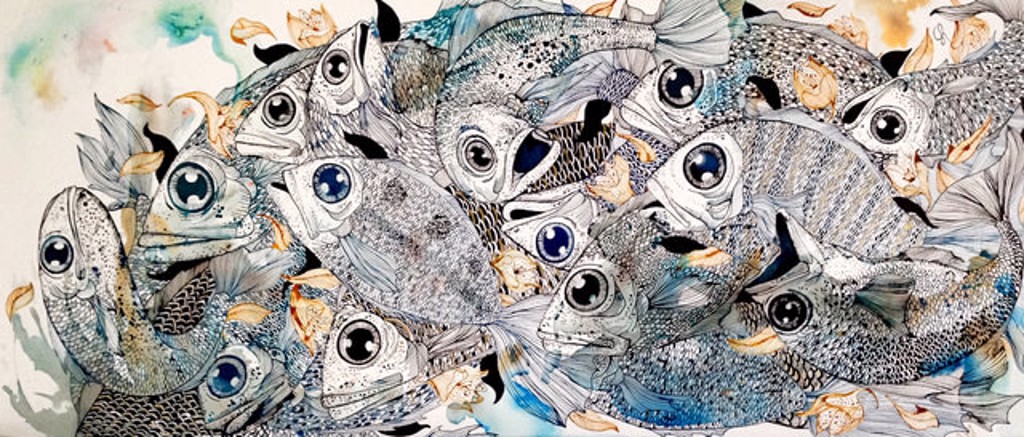 Wave of Fish by Giulia Ronchetti