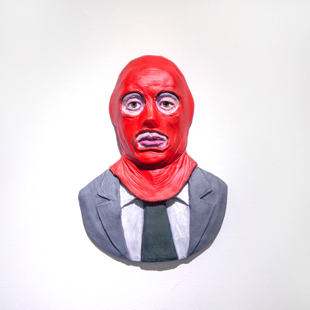 Usual Business (Red) by Isaac Cordal
