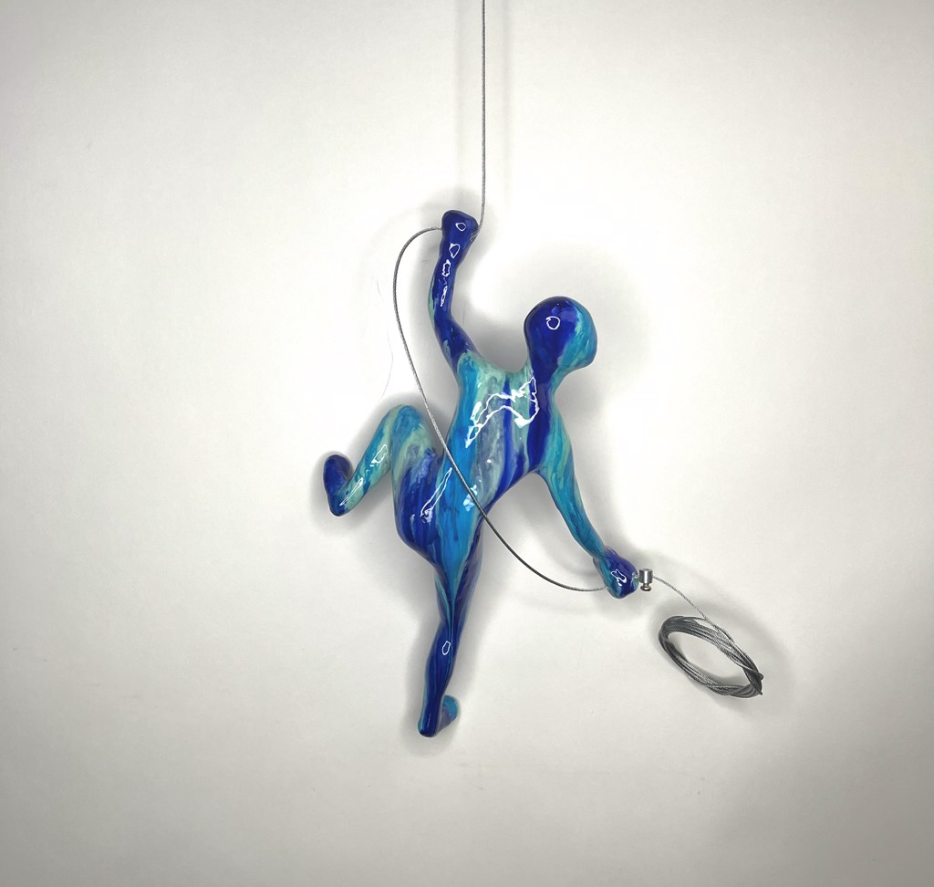 Male Climber 29-BS ~ Position 29 in Color Blue Swirl by Ancizar Marin