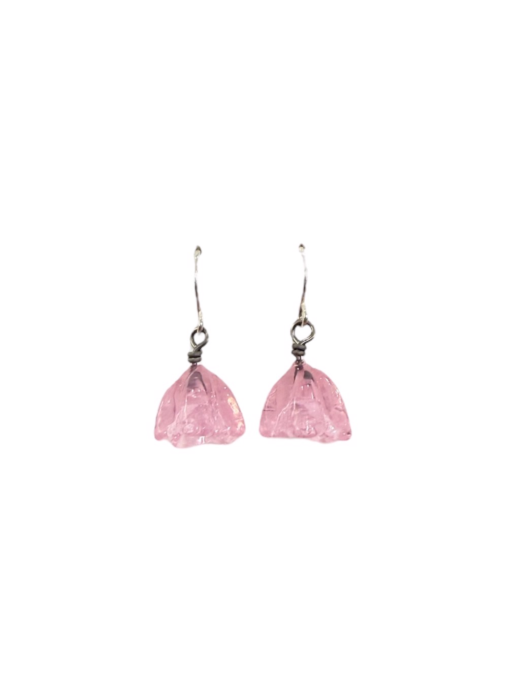 Pink Bellflower Earrings by Emelie Hebert