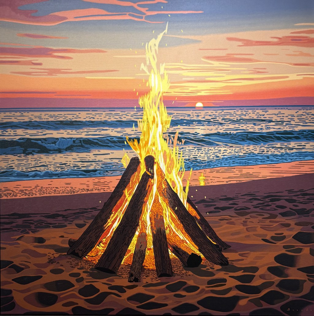 ロバート・ブルックス（Robert Brooks）風景画2点セット Bon Fire by Rob Brooks | Eisenhauer Gallery