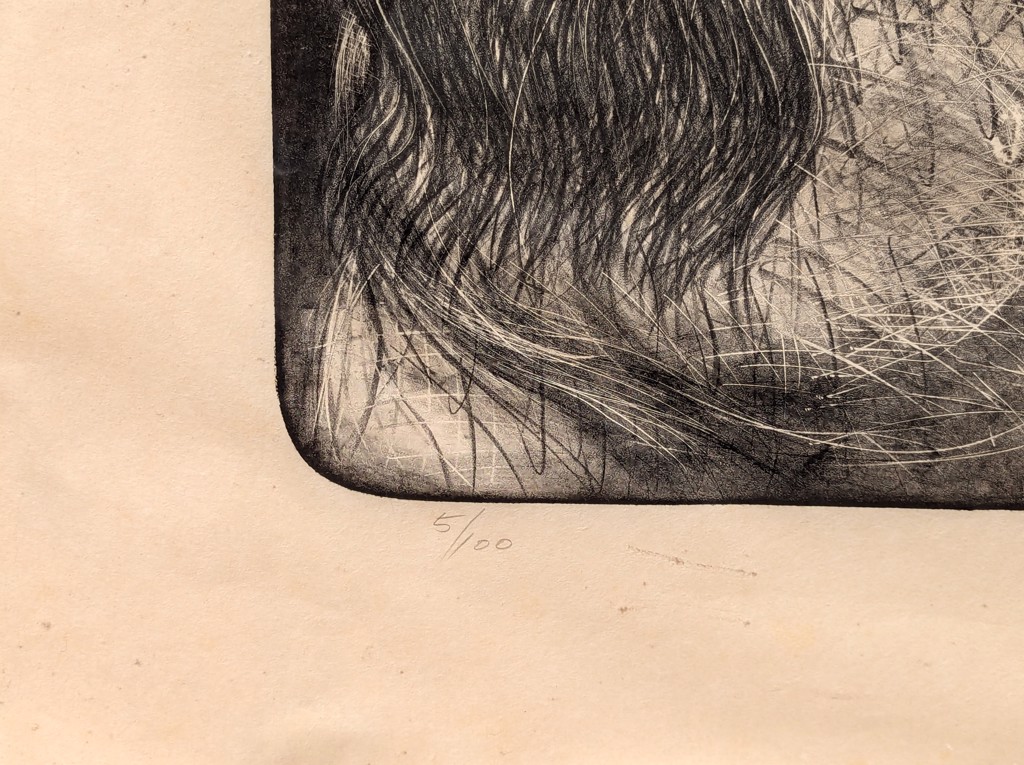 "Abuela" Modern Black and White Figurative Nude Lithograph Ed 5/100 by Luis Jimenez