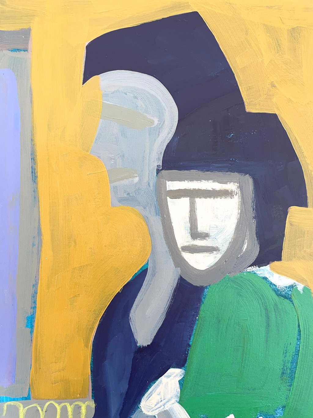 Young Girl in Green Watching Processional, Padula by Rachael Van Dyke