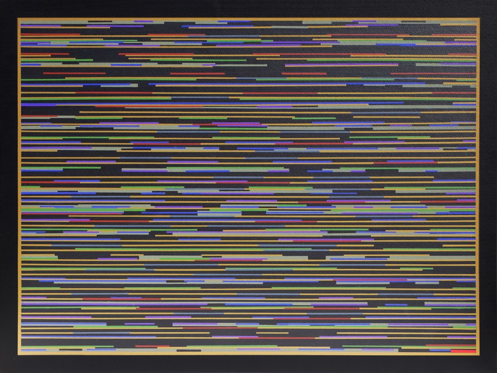 "VMP 8" Colorful Striped Abstract Contemporary Painting by Mark Byckowski