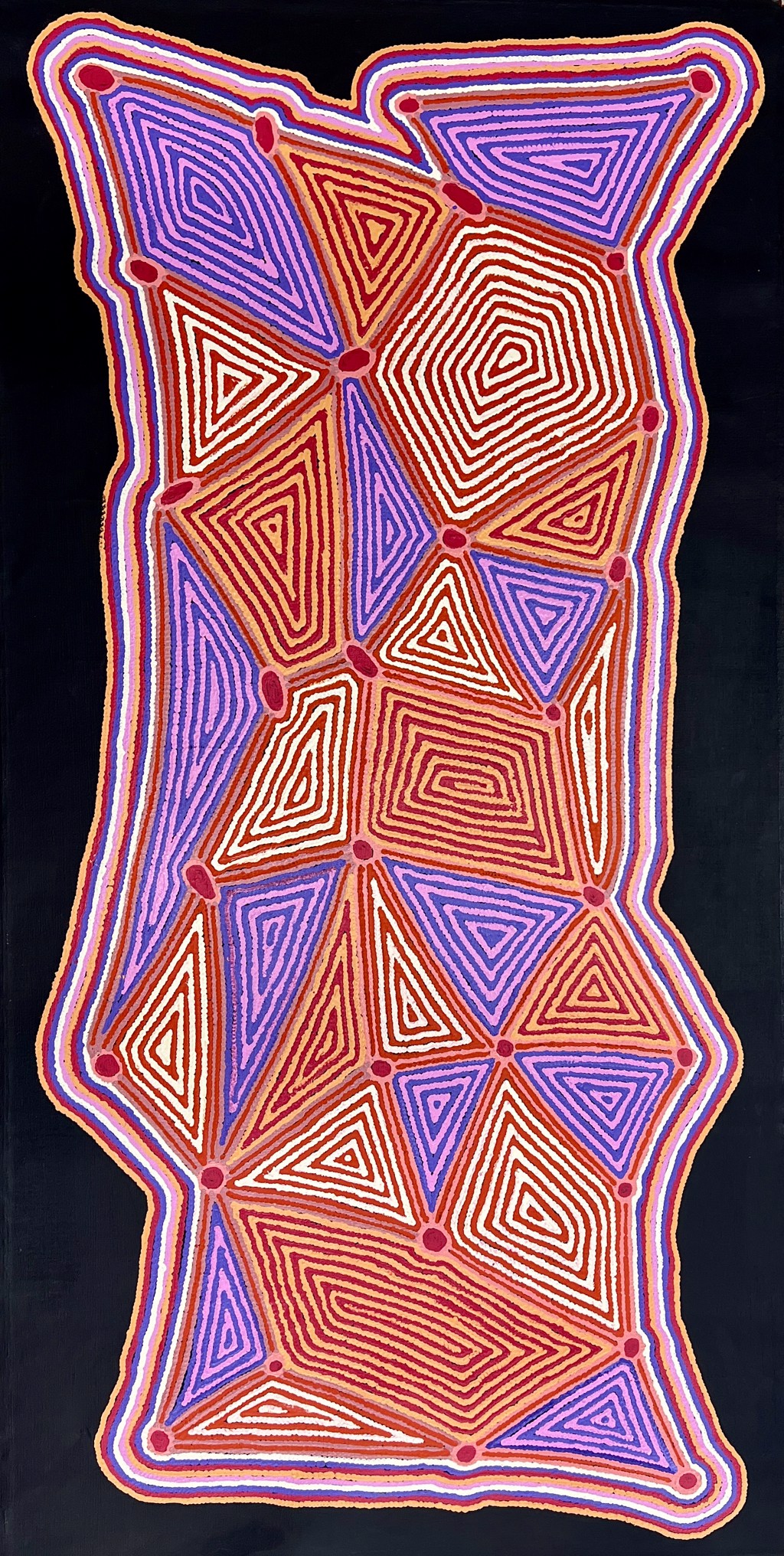 Sabrina Nungarrayi Gibson - Wirnpa Jukurrpa (Lightning Dreaming) by Warlukurlangu Artists