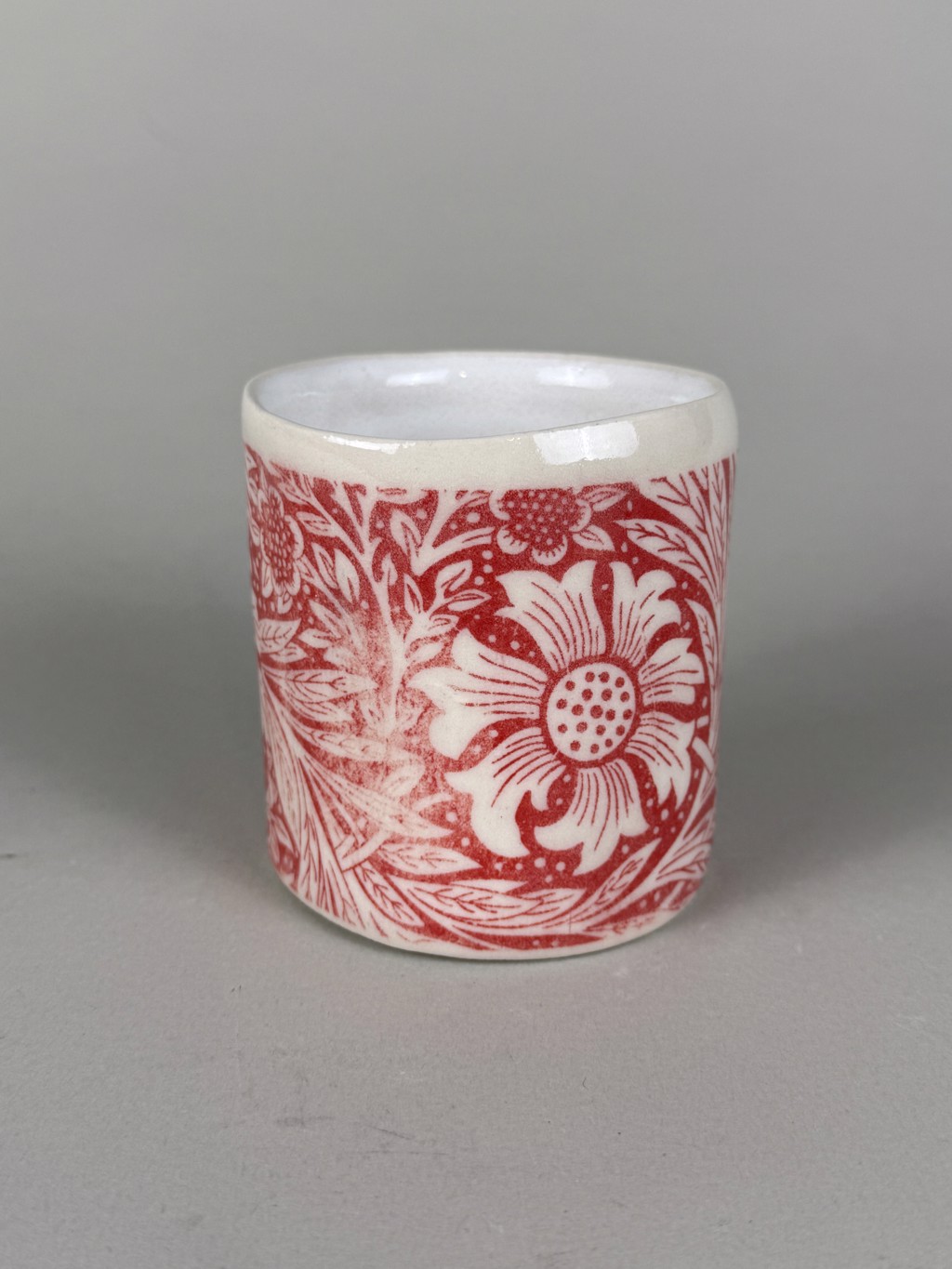 Red floral cup by James Garnett