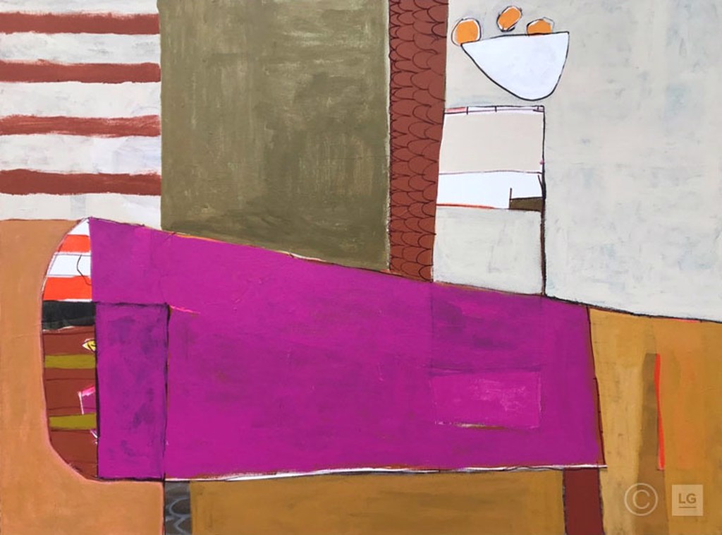 Harpsichord with Bowl of Oranges by Rachael Van Dyke