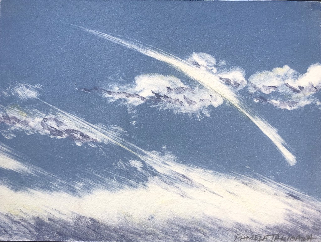 August Contrails 2017 by Pamela Takigawa