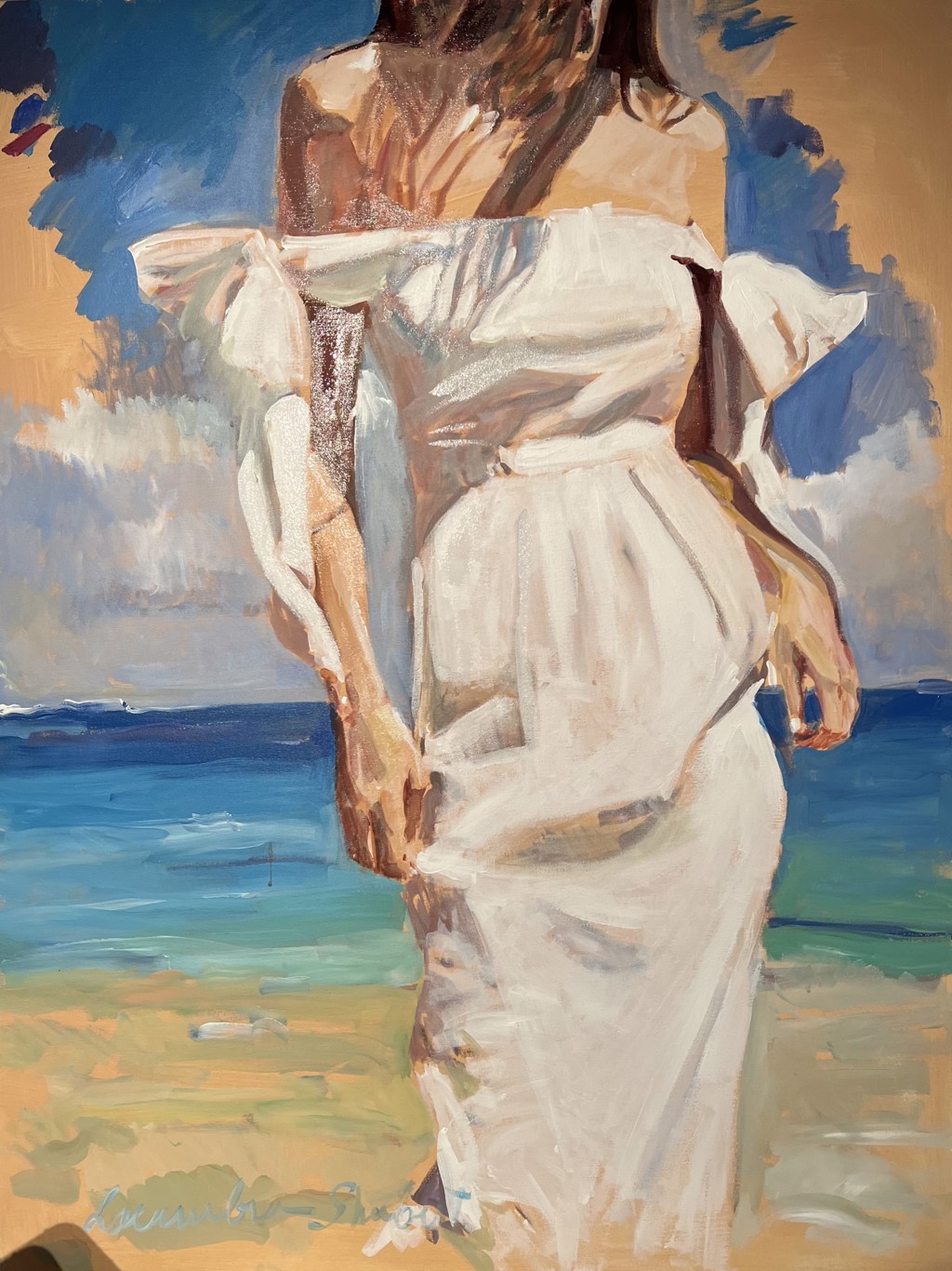 White Dress at the Ocean by Laura Lacambra Shubert | Hillary