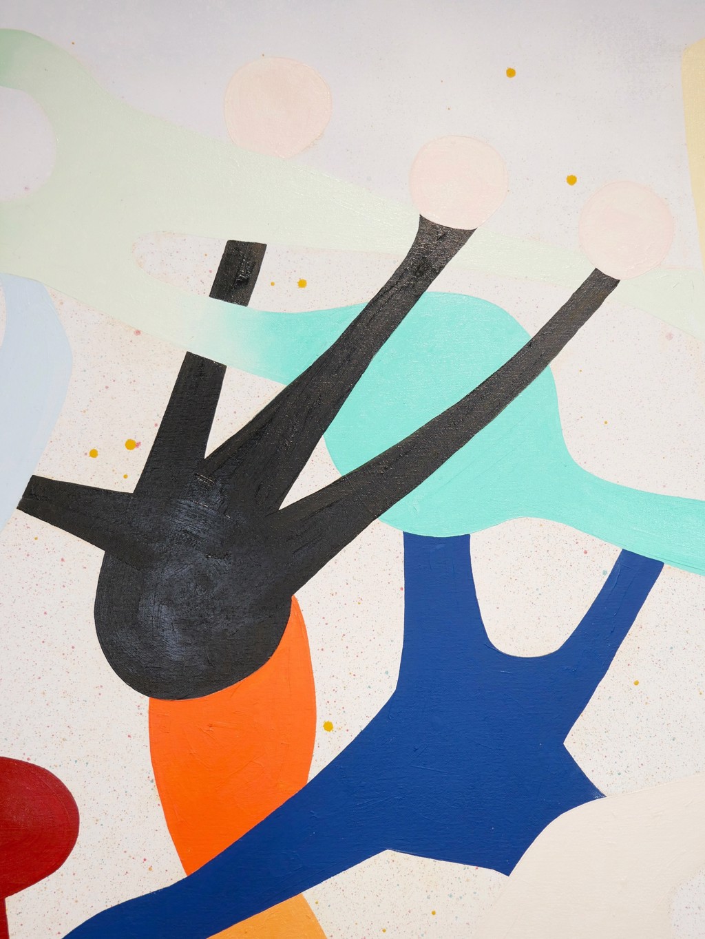 "Social" Colorful Pastel Contemporary Abstract Painting by Peter Healy