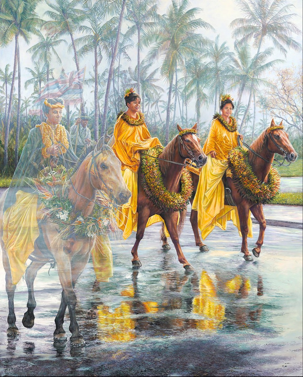 Pa'u Rider - Ka Ho’oilina Mö’ï -  50 x 40 , 40 x 32 , 30 x 24 by Leohone