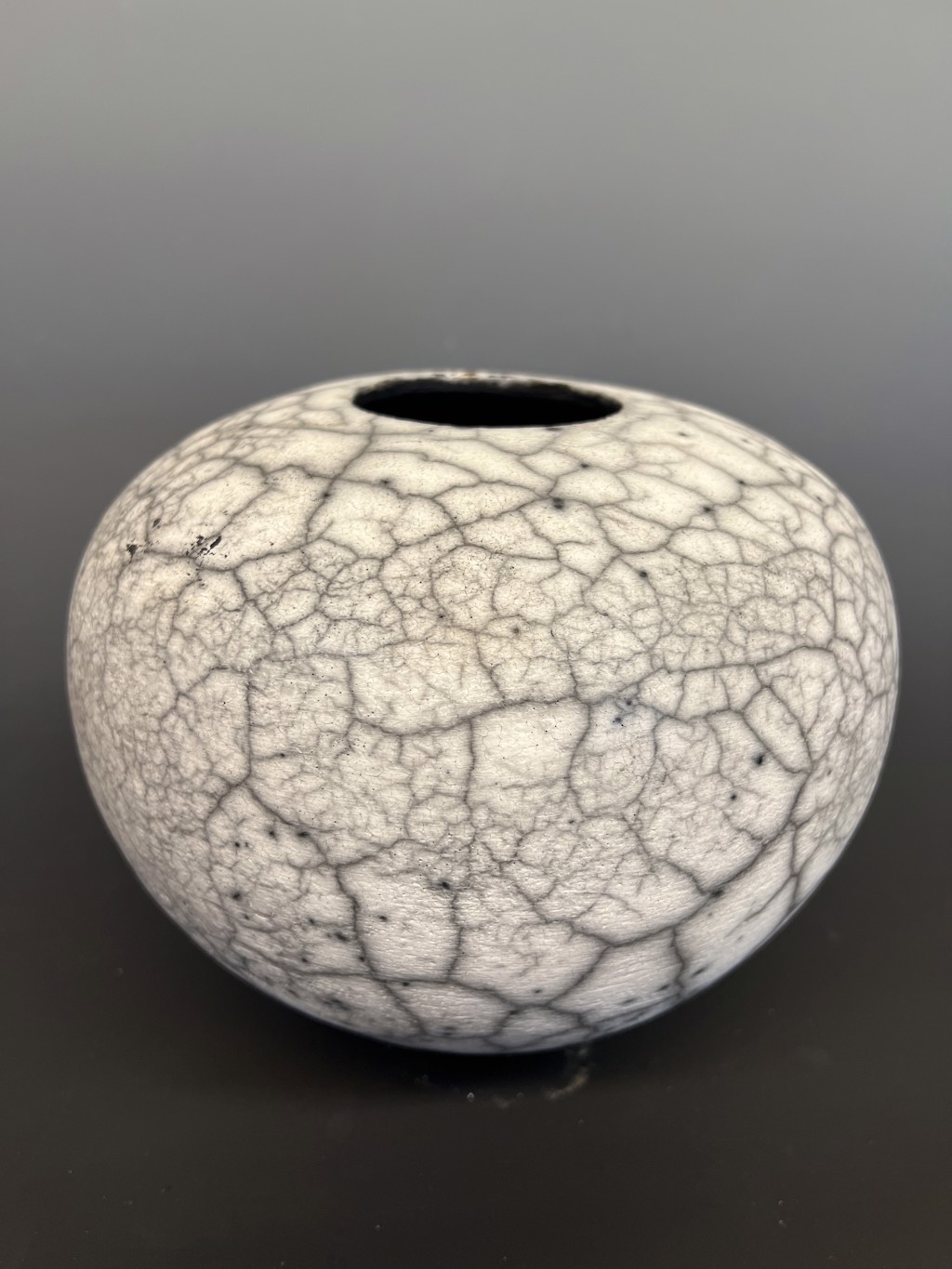 Small Round Raku by Jeffrey Perkins