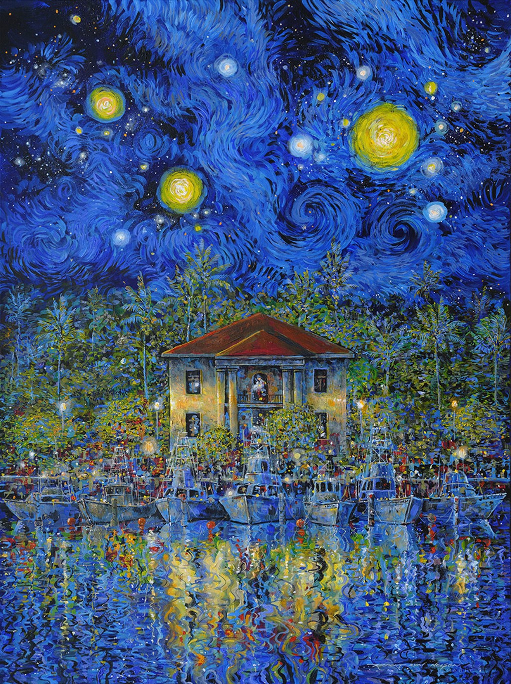 Archival Maui Love (Lahaina Courthouse) by Robert Lyn Nelson