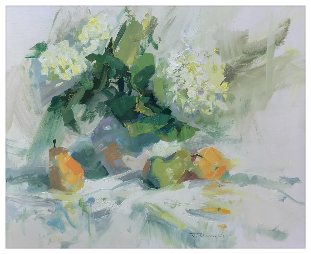 Hydrangeas and Pears by James Richards, AIS Master