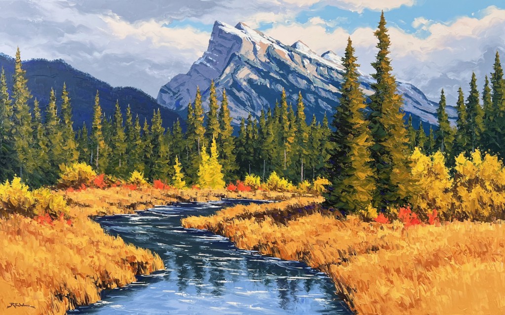 Autumn View - Mount Rundle by Robert E Wood | Mountain Galleries