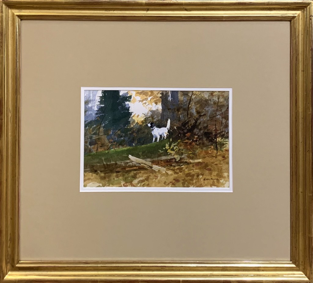 Setter in the Autumn Woods by Roger Blum