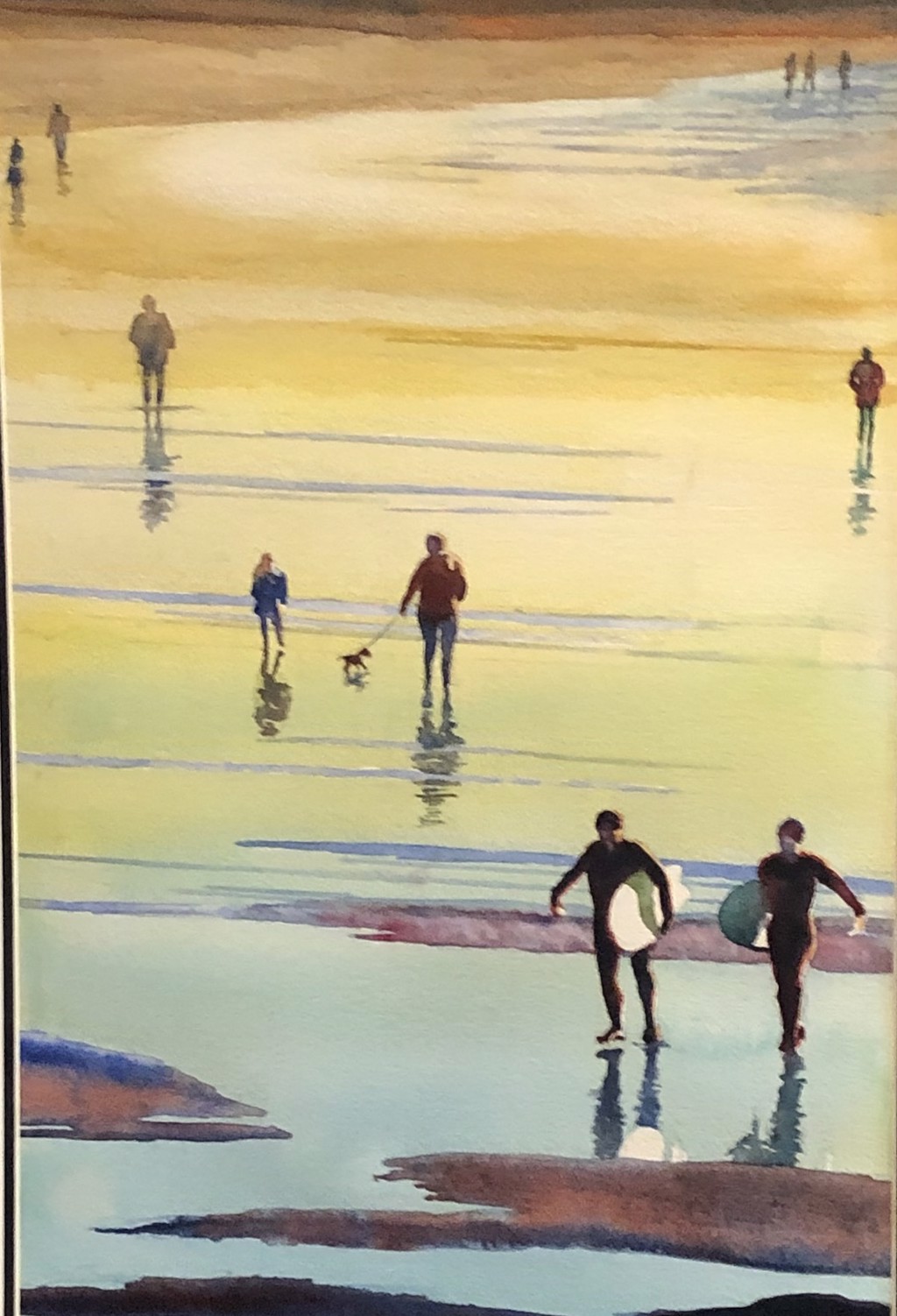 Surfers at Sunset by Tim Sloan